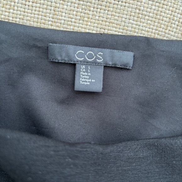 COS Black Boat Neck Long Sleeve Dress - Picture 2 of 9